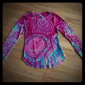 Pink and blue tie dye